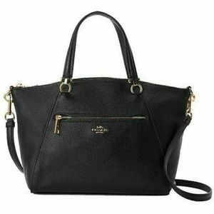 COACH black leather Prairie Satchel NWT